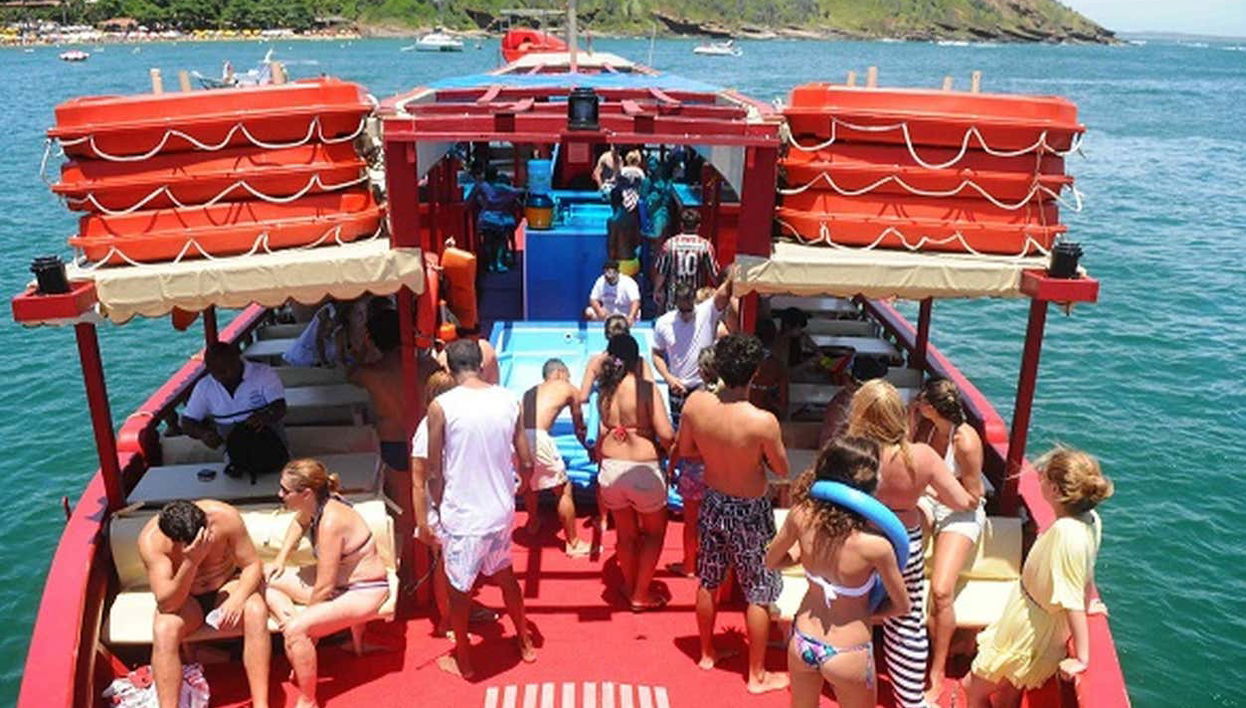 Durante il giro in barca