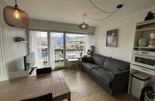 Studio cabine rénové, 4 couchages, pied des pistes, parking, balcon sud - FR-1-297-160 - Foto 10