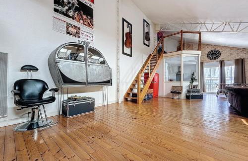 Superbe LOFT centre-ville - Sauna - parking privé -Clim- 1 à 10personnes - Foto 54