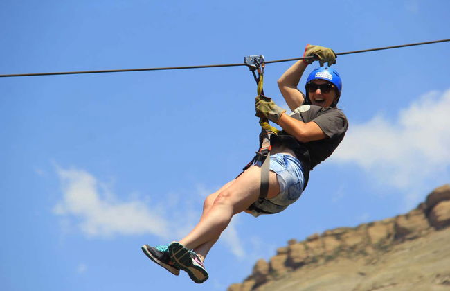 Tirolina sobre el embalse Potrerillos - Foto 8