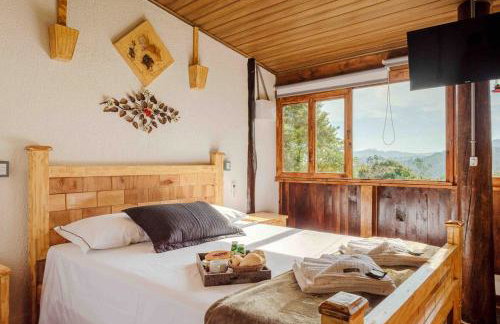 Chalé romântico com banheira aquecida - Foto 13