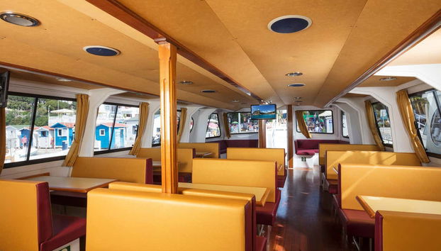 Gli interni della barca con la quale navigheremo