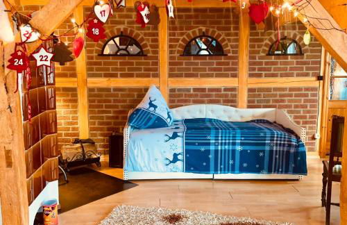 Ferienwohnung Hotel Appartement 2 Schlafzimmer Altes Landhaus Oste mit Terrasse, Grill, Küche, Bad, WLAN, nah am Nordsee Strand - Foto 8