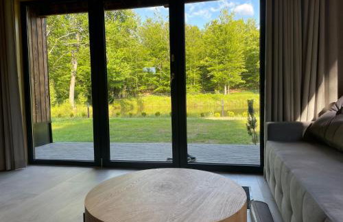 Przystanek Kistówko komfortowe domki z jacuzzi, staw wędkarski, kominek, las, przestrzeń - Foto 28