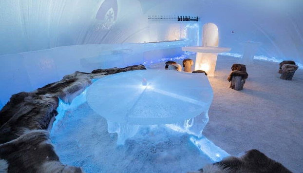 Visite d'un hôtel de glace + Dîner au restaurant de glace - Photo 2, Bar de l'hôtel