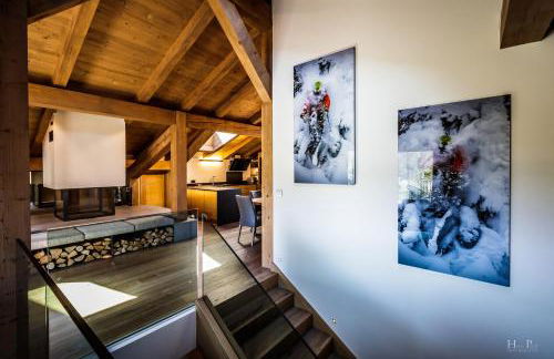 Ski in ski out Le Moulin charming duplex just 50 m from Princesse gondola Megève - Foto 11