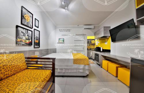 Flat Perfeito Flat Amarilis em Riviera São Lourenço com café da manhã e enxoval completo toalhas praia e piscina com trocas - Foto 19