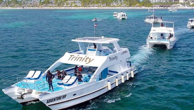 Catamarã durante a atividade