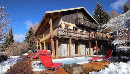 Chalet le Chantelevent for 24 Guests - Slope Views, Pool & Jacuzzi - Foto 2, sunbed