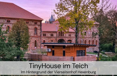 TinyHousebeiDresden mit Faßsauna spektakuläres winziges Häuschen auf Stelzen im Pferdeteich, Kaminofen, umlaufende Terrasse - Nähe Sächsische Schweiz - Von Juni - September Mindestmietzeit 1 Woche Sa-Sa - Foto 17