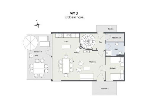 Ferienhaus Wiesengeflüster W10 - mit Sauna, Kamin und Garten - Foto 9