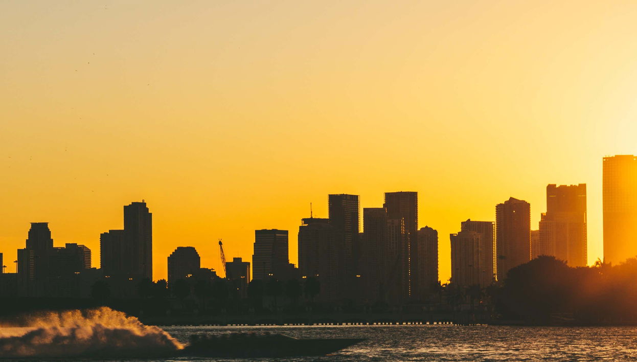 Balade en bateau au coucher du soleil à Miami
