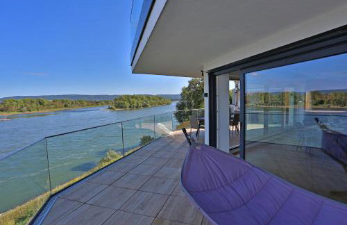 Exklusive Wohnung mit Balkon und direktem Rheinblick mit 2 Schlafzimmern für bis zu 5 Gäste - Foto 4