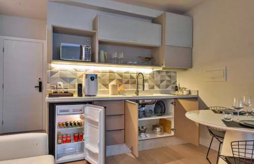 Studio 404 com Piscina e Academia Ar Condicionado no Centro Cívico com Garagem - Foto 21