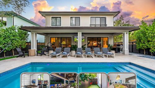 Casa Monstera Heated Saltwater Pool Game Room Golf - Foto 1, sunbed