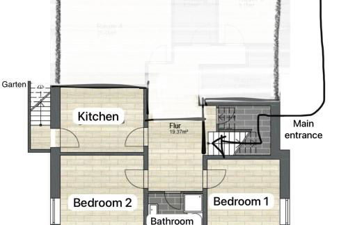 Entspannte Souterrain Wohnung - Foto 23