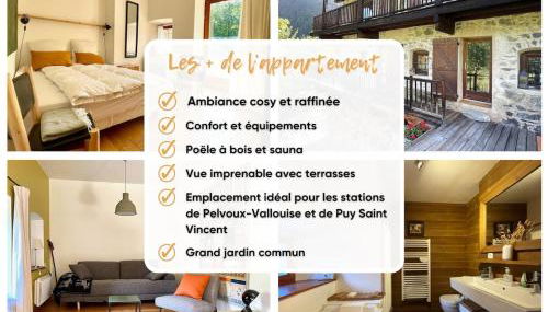Très bel appartement appartement de caractère avec terrasse, sauna Pelvoux Vallouise - Foto 3
