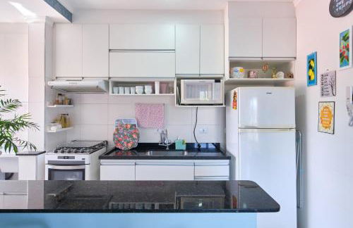 2 Quartos com ar, piscina, sacada Gourmet a 1 km da praia Grande - Foto 19