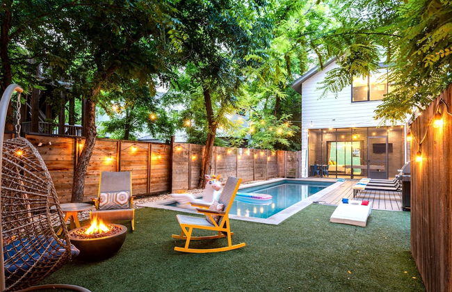 Backyard Pool Oasis Rainey Street 6 min Walk - Foto 13