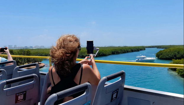 Admiring Cancun's landscapes