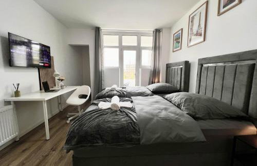Zentrale City Ferienwohnung Essen 3 Zimmer Balkon Messe - Foto 7