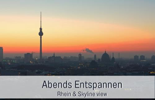 Rheinblick7 Neuss - Spektakulärer Blick auf die Düsseldorfer Skyline - Ruhig Modern Privatparkplatz Aufzug - Top Anbindung an Messe Flughafen Hauptbahnhof - Foto 3