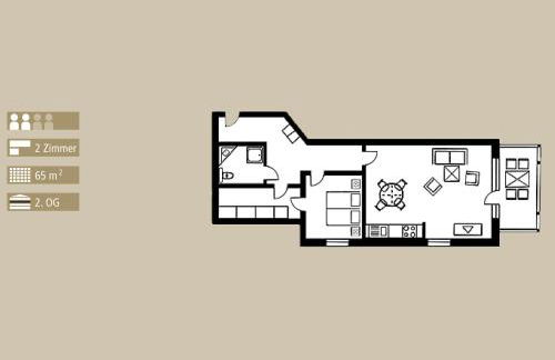 Strandvillen Binz - Ferienwohnung mit Meerblick, 1 Schlafzimmer und Balkon SV-762 - Foto 8