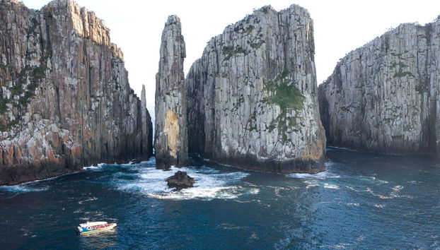 Admiring the Totem Pole rock formations
