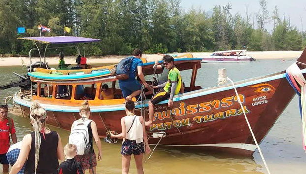 La barca utilizzata durante il percorso