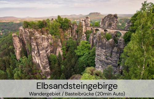 TinyHousebeiDresden mit Faßsauna unser größtes winziges Häuschen für bis zu 7 Personen, Kaminofen, große Terrasse - Nähe Sächsische Schweiz - Von Juni - September Mindestmietzeit 1 Woche Sa-Sa - Foto 33