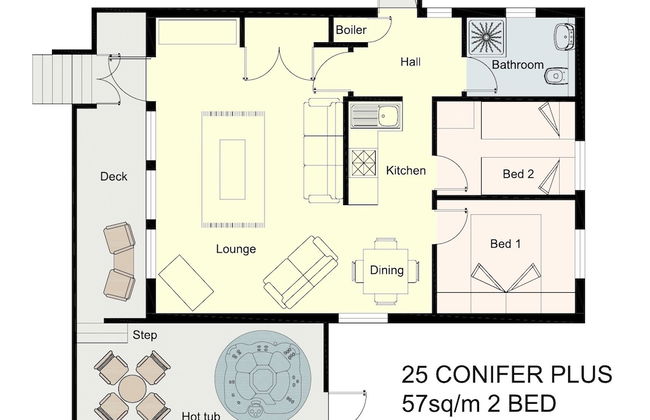 Conifer Lodge 25 With Hot Tub, Newton Stewart - Foto 12