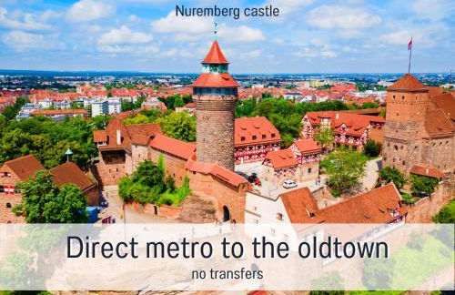 Baham-Apartment Nuernberg - including hot tub, sauna, massage chair, roof terrace, barbecue - metro 15 min, exhibition center 8 min walk - Foto 39