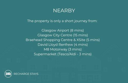 Free Parking - Sleeps 2 - 1 Bed Tenement - Renfrew - Foto 3