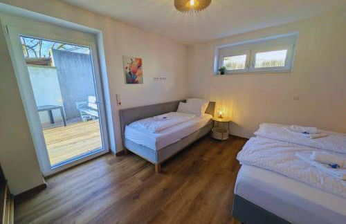 Frankenherz-Apartments - Premium Wohnung mit Terrasse & zwei Schlafzimmern, nahe Playmobil-Funpark, Self-Check-In - Foto 16