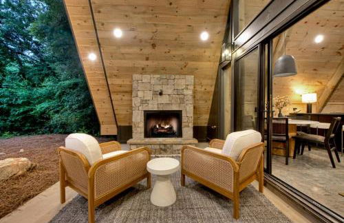 Romantic A-Frame Cabin w Firepit, Patio, Fireplace, Games in Blue Ridge Mountains - Photo 12