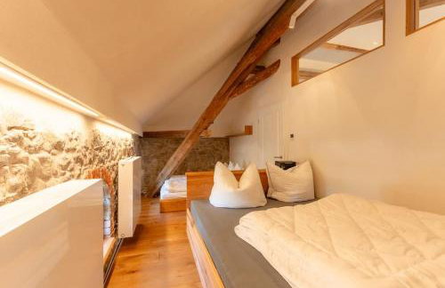 HexenburgbeiDresden mit Faßsauna 4 Raum Architektengaleriewohnung mit Whirlwanne, Kamin, Balkon-Nähe Sächsische Schweiz Dresden - Foto 19