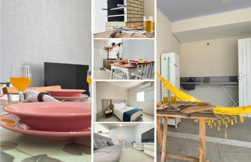 Cantinho Perfeito para Dois Conforto e Mar Bem Pertinho, Casa terrea no centro 80M Praia, Ar, Enxoval,Estacionamento e churrasqueira - Foto 1