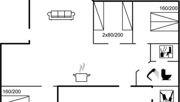 "Lilla" - 120m from the sea - Foto 2, Floorplan