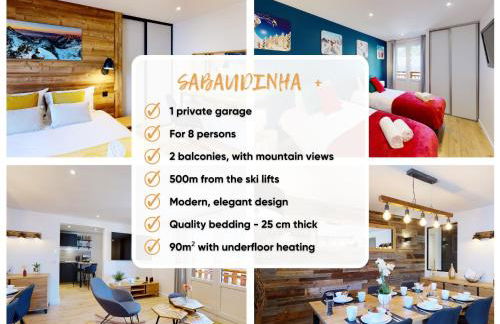 Élégant et Moderne avec Vue Montagne au Coeur de Paradiski - Garage - 8pers - 90m2 - Sabaudinha - Foto 2