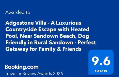 Adgestone Villa - A Luxurious Countryside Escape with Heated Pool, Near Sandown Beach, Dog Friendly in Rural Sandown - Perfect Getaway for Family & Friends - Photo 54