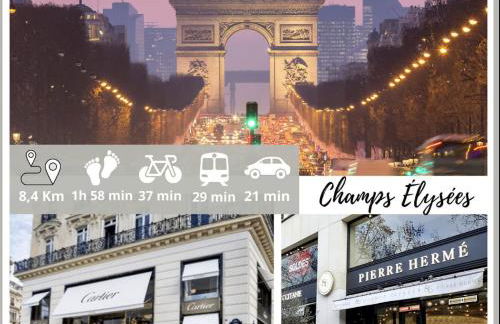 Nice Apartment with amazing view of Paris with private Parking - Foto 40