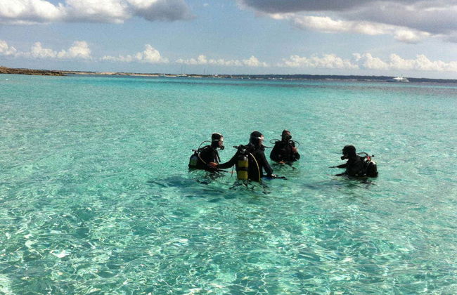Bautismo de buceo en la playa de Migjorn - Foto 5