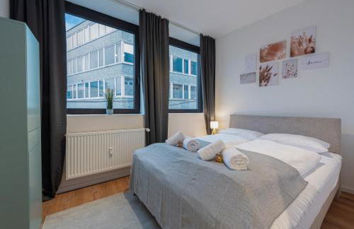 Modernes, zentrales City-Apartment am Kennedyplatz, nahe Hauptbahnhof und Limbecker Platz, lichtdurchflutete Räume - Photo 6