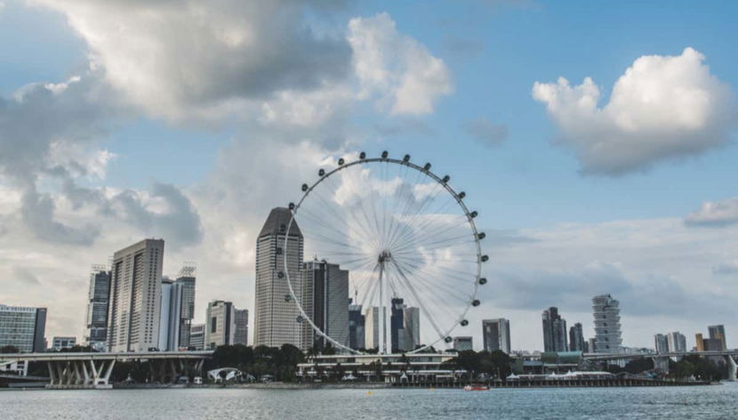 Vue depuis la Singapore Flyer