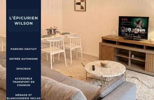 L'Épicurien Wilson - Parking gratuit, Wifi, Calme - Foto 1