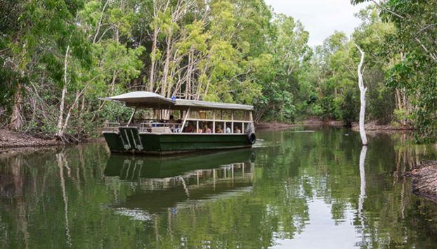 Balade en bateau à travers la zone humide