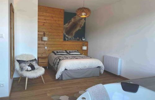 Charmant duplex, 110m2, 7 minutes des pistes, 8 couchages, belle vue sur les montagnes, cheminée - Foto 18