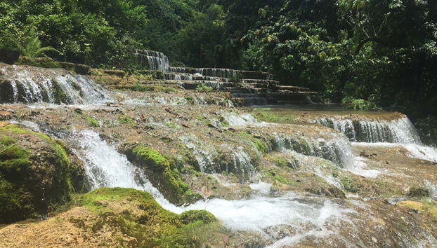 One of the waterfalls on the trail