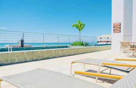 Apartamento 2 quartos, luxuosos com piscina na cobertura e 2 min da praia de Manaira - Foto 12