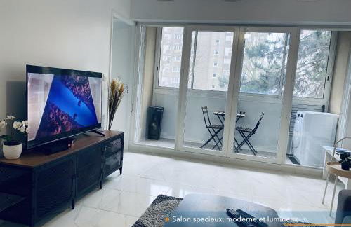 Appartement parisien neuf, moderne avec une grande salon, 2 chambres, 3 lits, parking gratuit, 15min de Paris et 13 min aéroport Orly - Foto 10